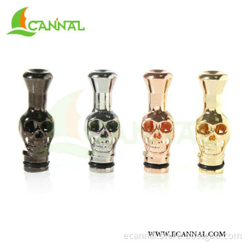 Electronic Cigarette Skull 510 Metal Plated Drip Tips (ECD04)